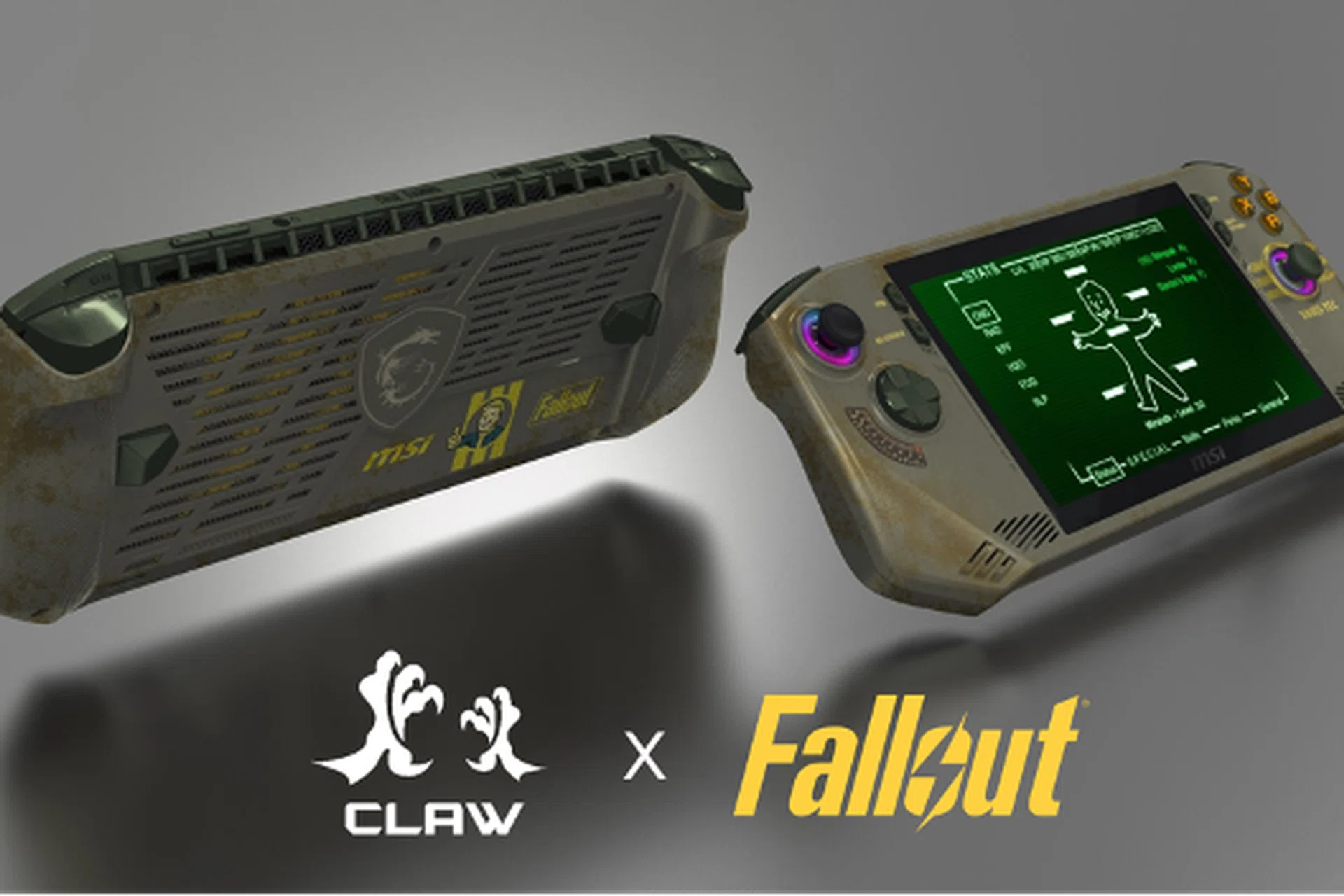 MSI also announced a Claw x Fallout edition gaming handheld. Image Source: MSI
