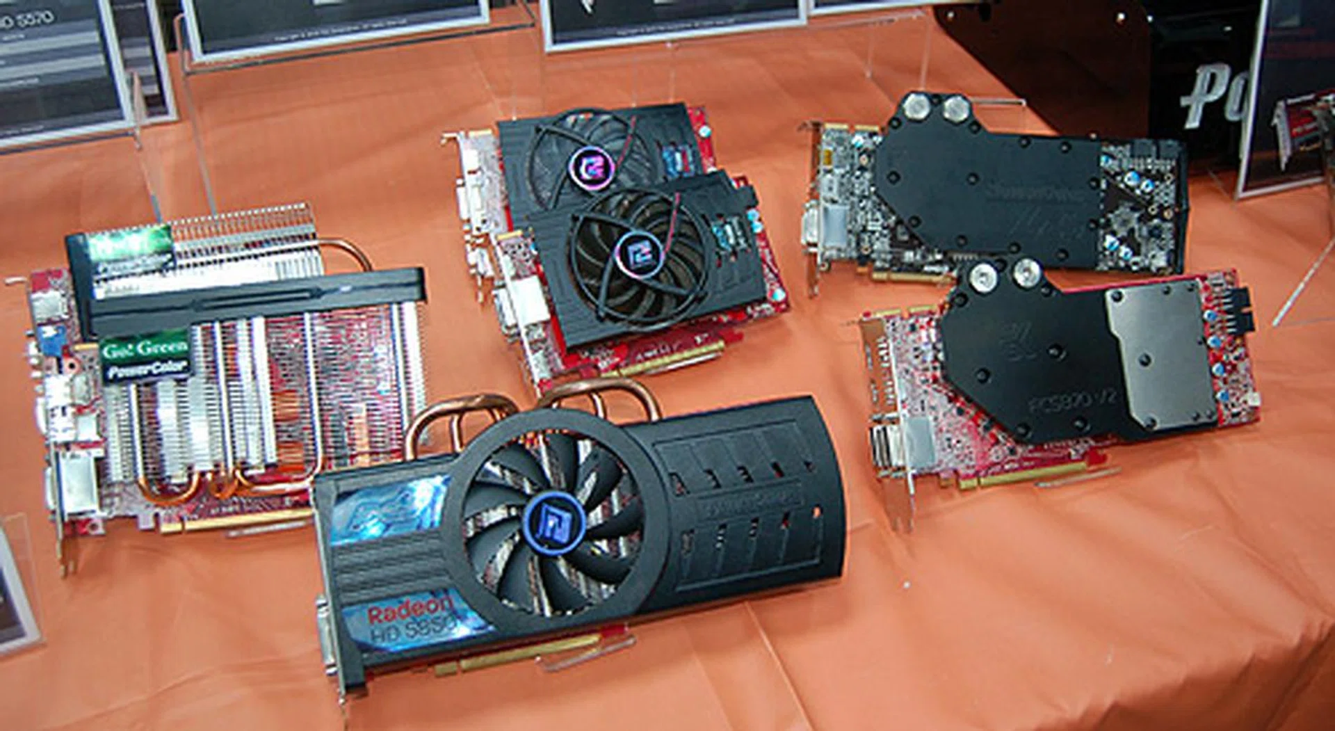 Also seen was PowerColor's current lineup of customized graphics cards.