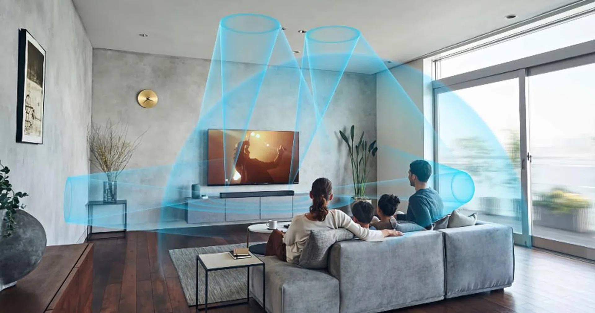 Unlike the HT-A9, the HT-A7000 relies quite heavily on its environment to project a surround sound-like soundstage. (Image source: Sony)