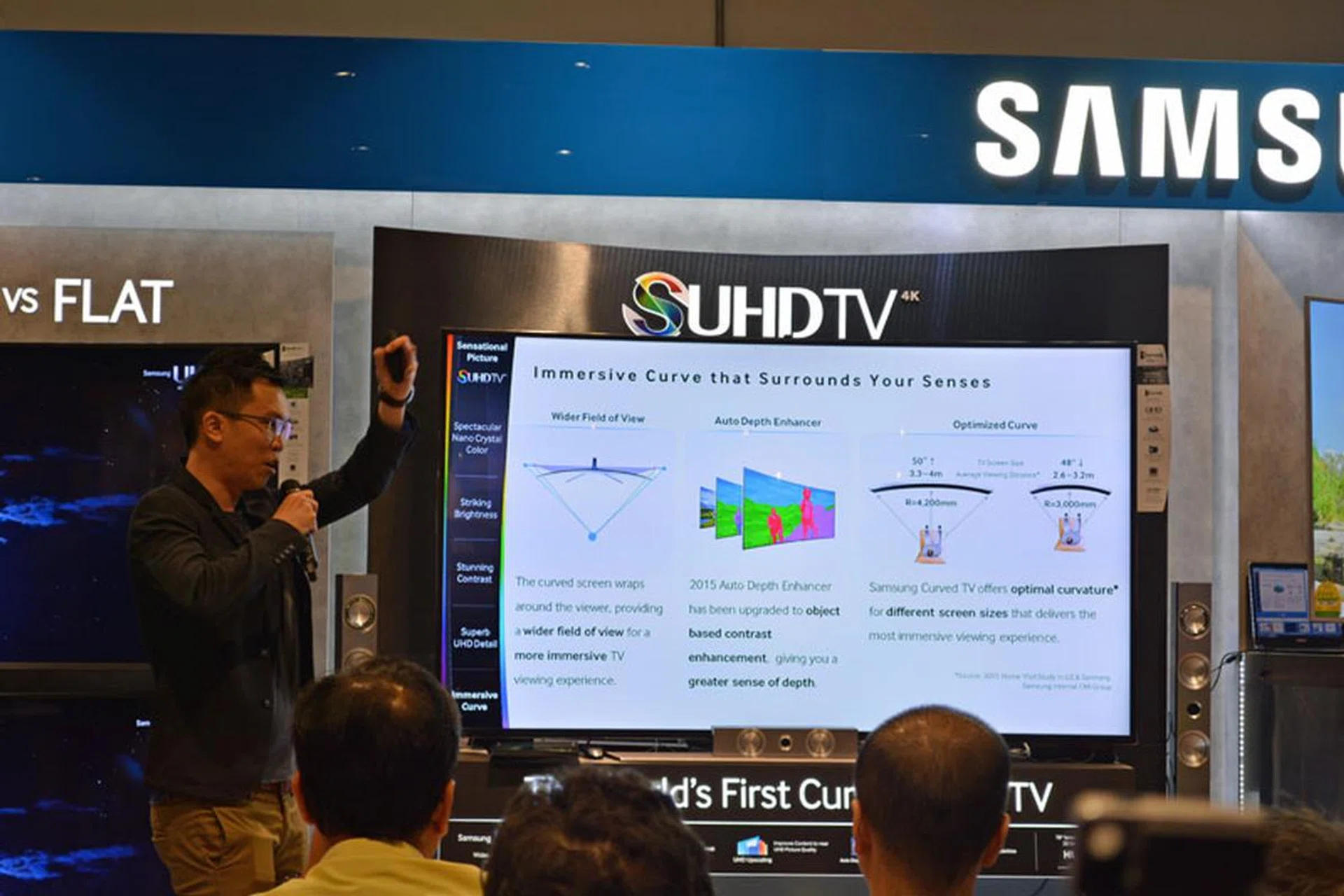 Gavin also spoke about the advantages of a curved display over more conventional flat screens.