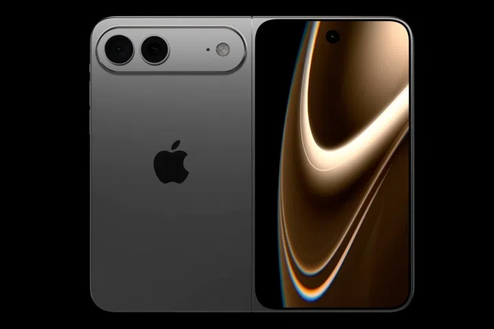 The front view of the Apple foldable iPhone when unfolded.