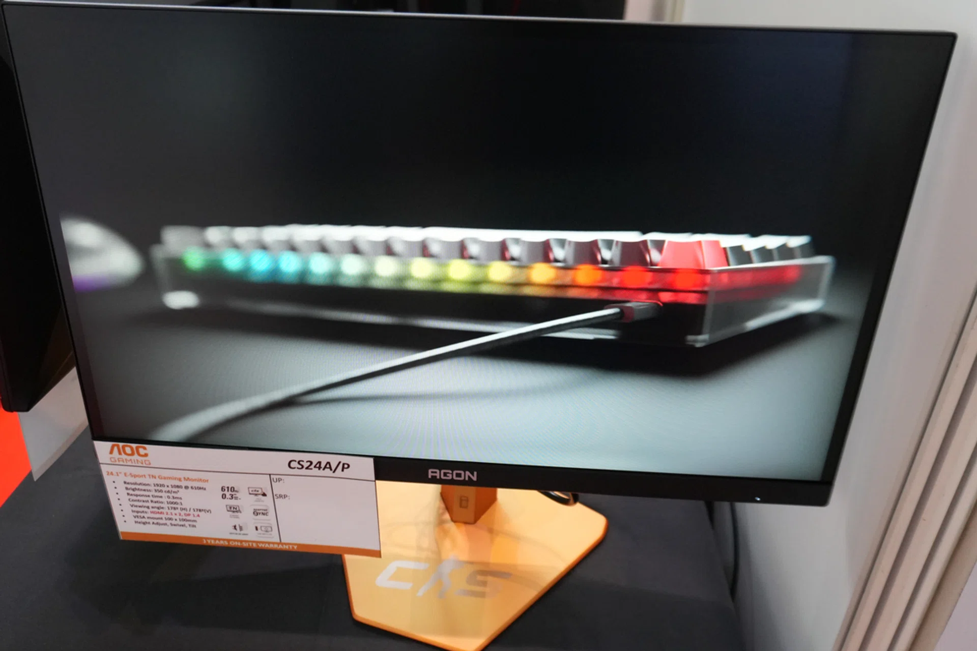 Counter-Strike themed monitor at the Smart Home Tech Show 2025. 