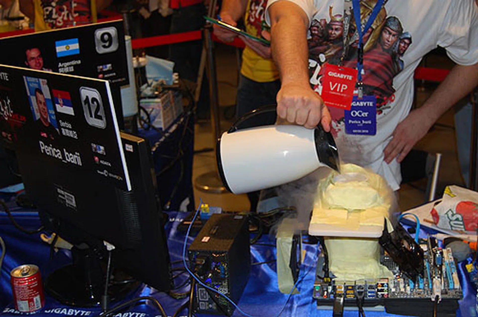 Serbia's Nikocevic Dusan was the first to post a score on the leaderboard.