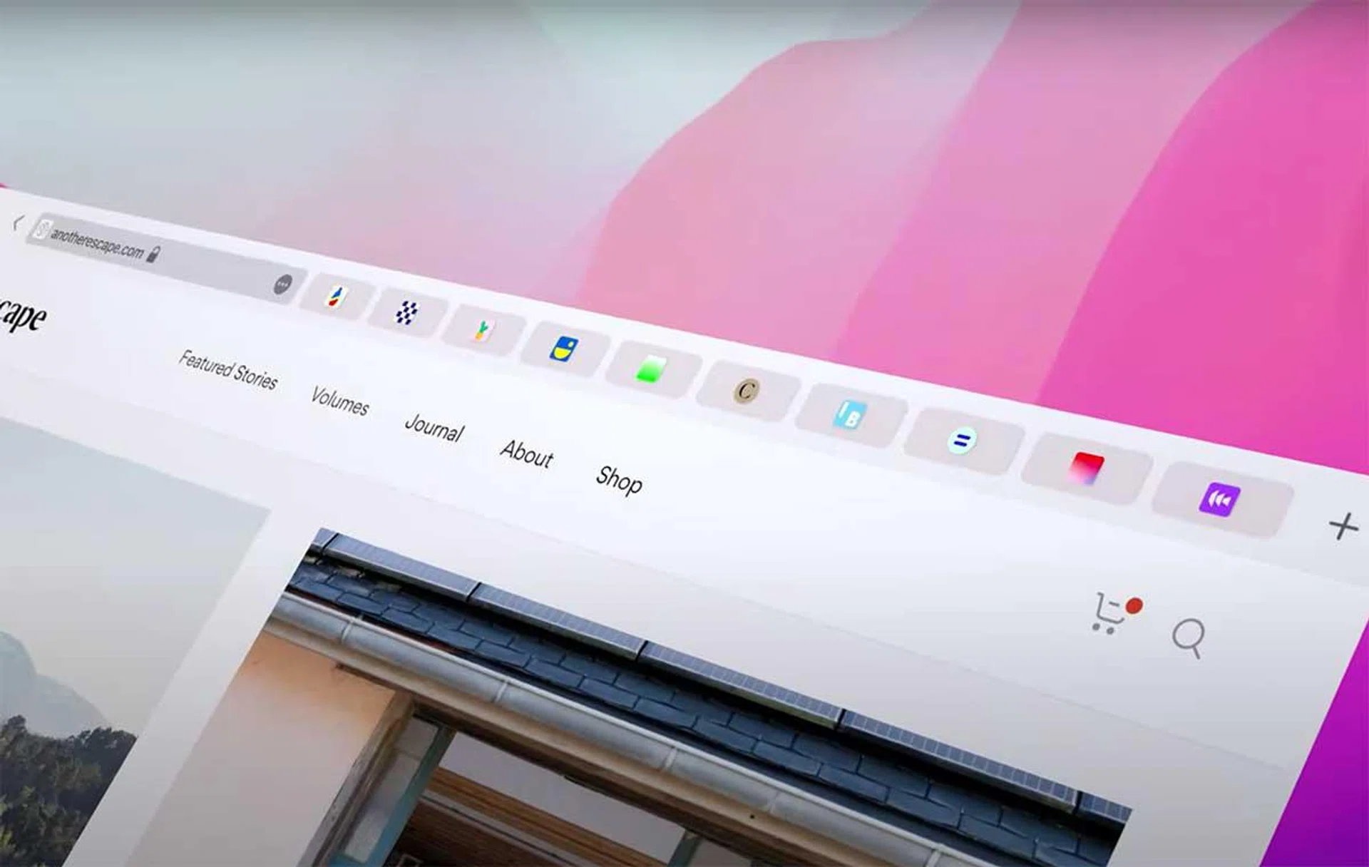 How tabs look on Safari's compact tab bar.