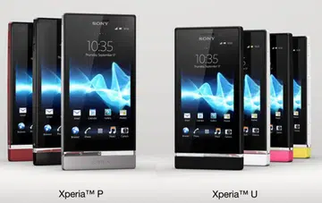 Just announced, the Sony Xperia P (left) and Xperia U (right). (Image source: Sony Mobile Communications)