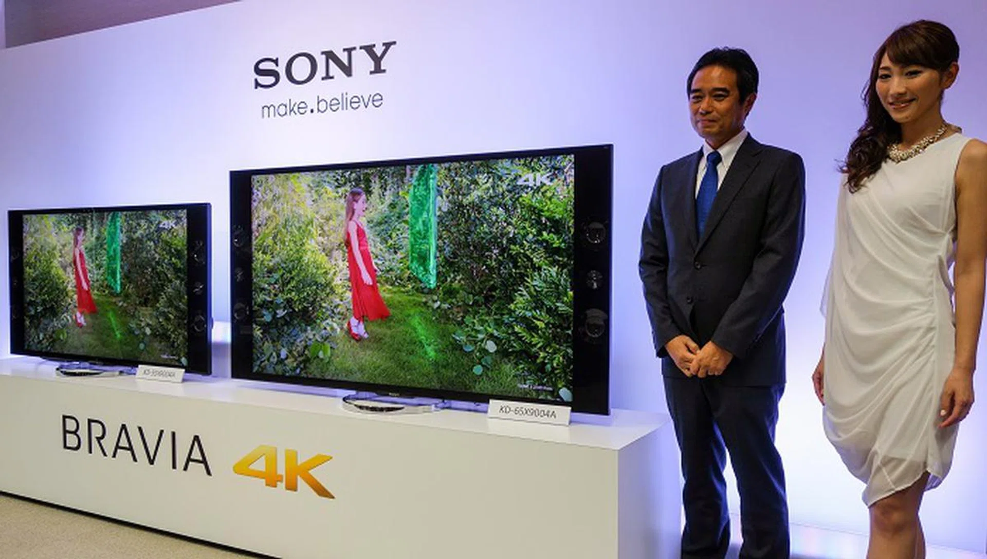 Masashi Imamura, President for Sony's Home Entertainment and Sound Business Group was on hand to introduce their new 4K LED TVs to attending media.