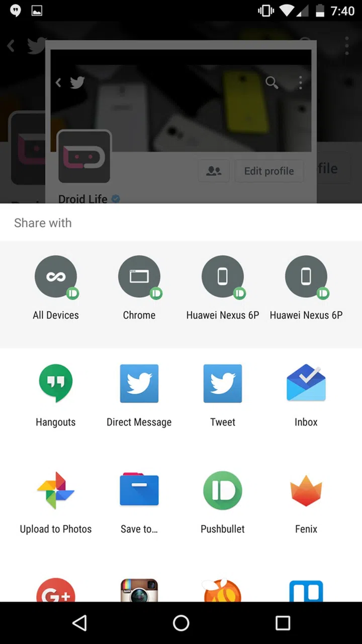 Next, the phone will ask you where and whom you want it sent to. Image credit: Droid Life