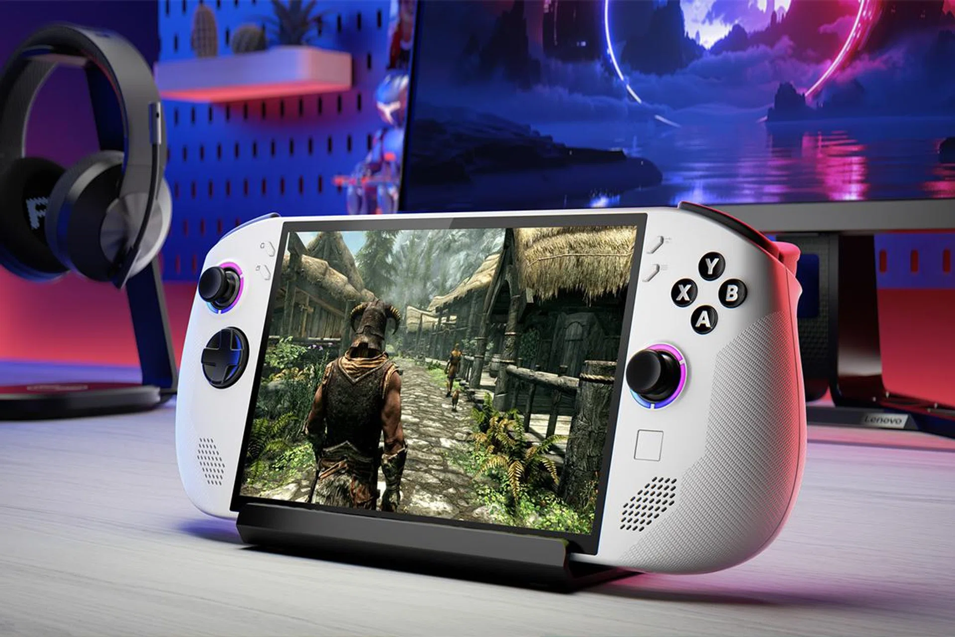 The new Legion Go S gaming handheld in Glacier White. (Image source: Lenovo)