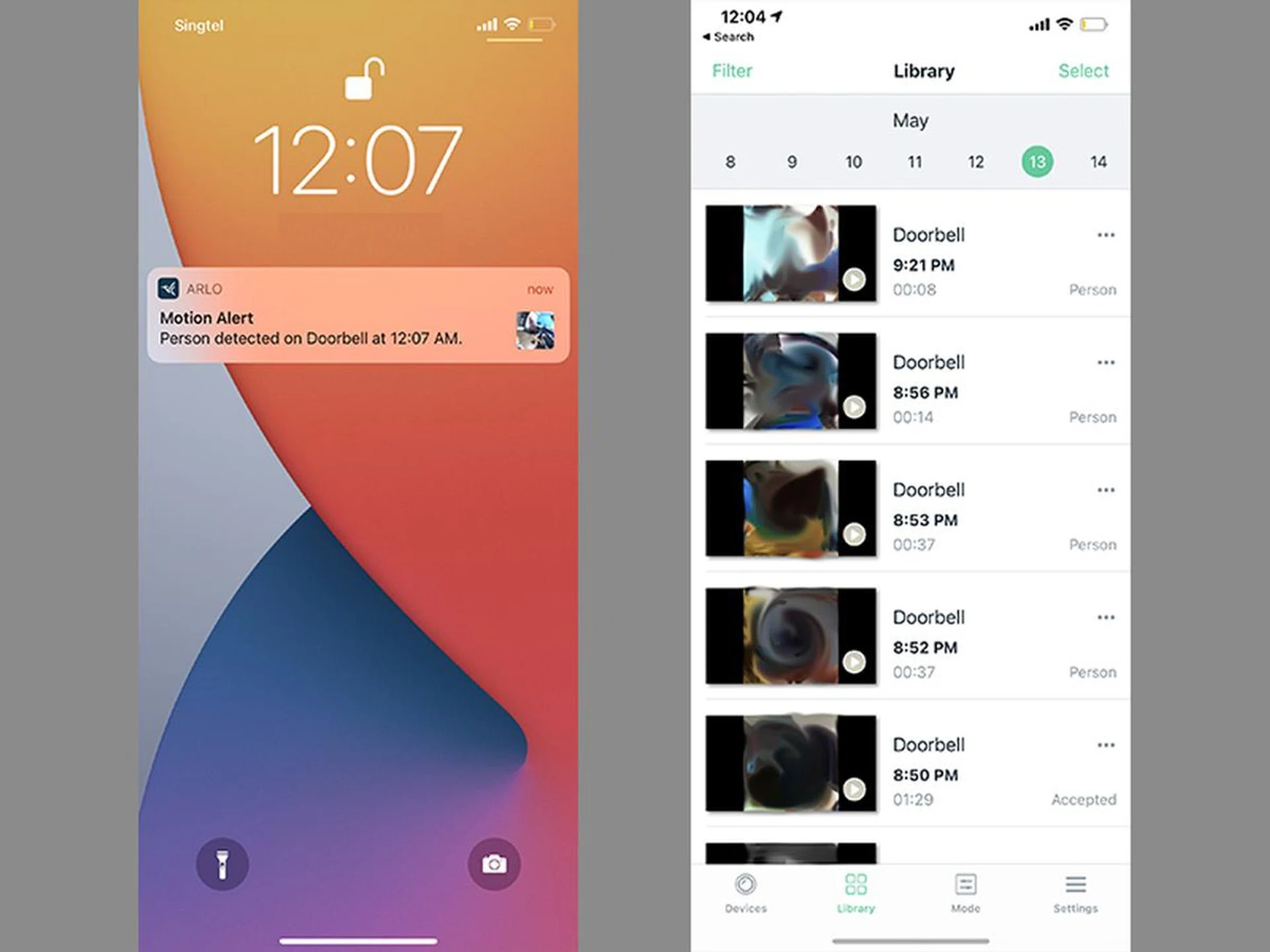 The video doorbell functions as a good basic surveillance camera for your front door. (Note, we've blurred out the captures for the purpose of publishing this story.)