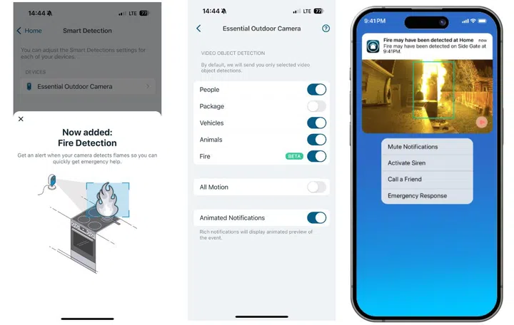 What the alerts look like. Photo: Arlo.