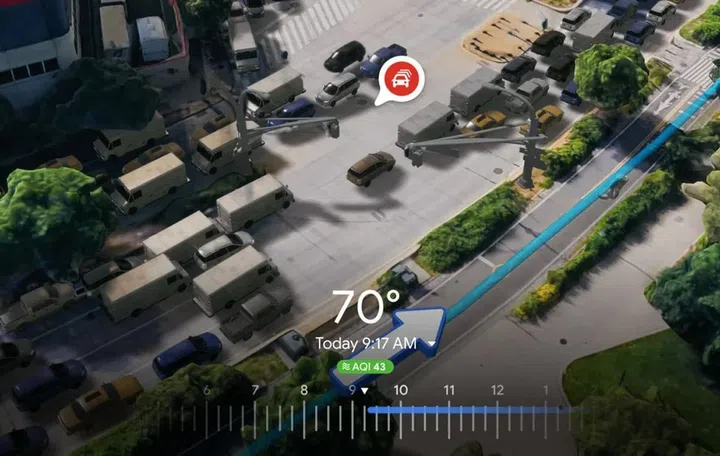 Immersive View for Routes showcased at Google I/O 2023.