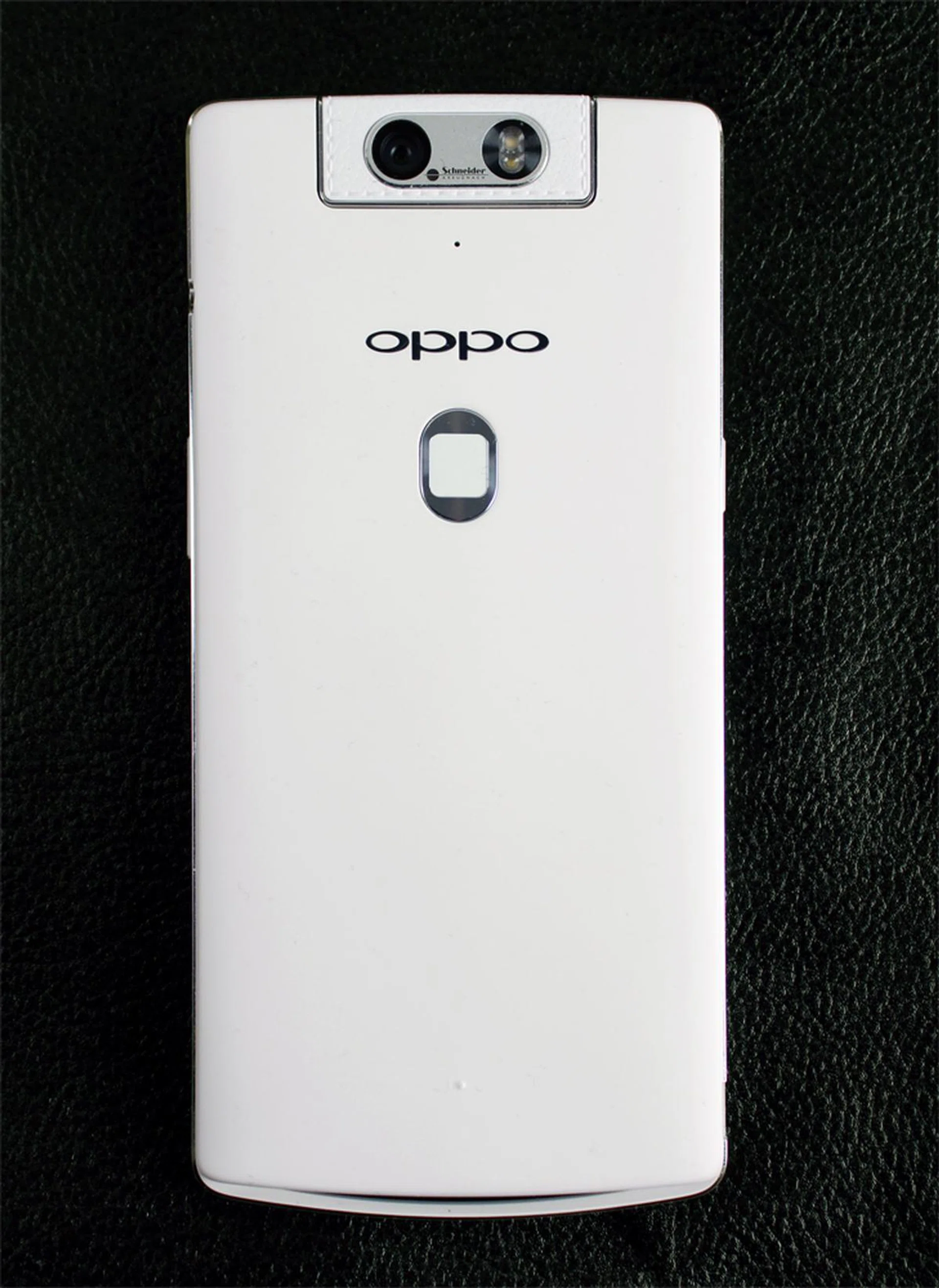 The rear of the phone has a fingerprint scanner.