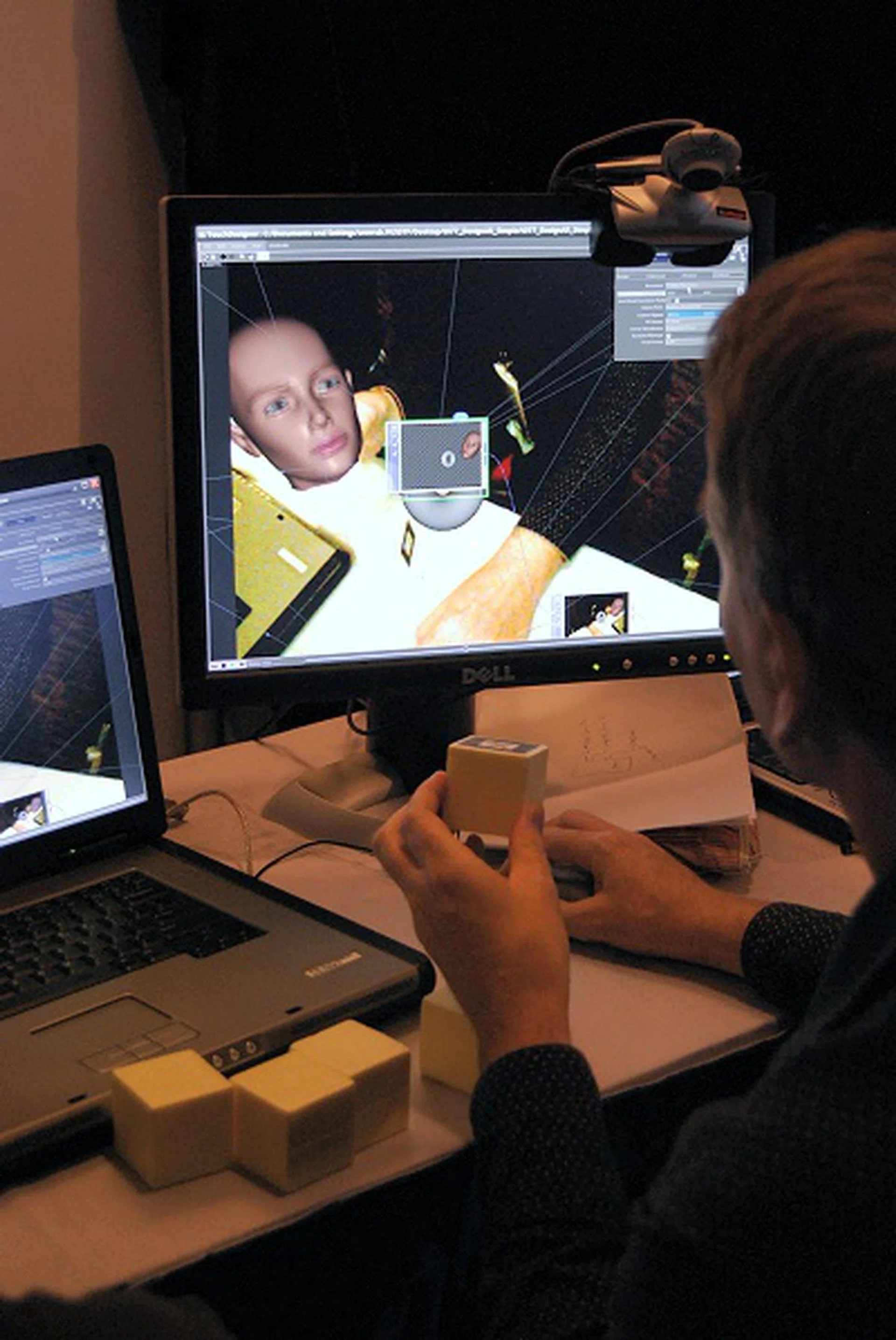 How about working on procedural interaction without even writing code? That's what DesignAR does by incorporating a camera-based marker tracking (ARToolkit) with an existing commercial real-time interactive 3D modeling and animation environment to help designers develop their own reality without any programming.