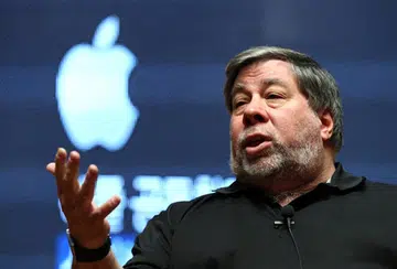 Steve Wozniak co-founded Apple with Steve Jobs and Ronald Wayne. <br> Image source: applefive