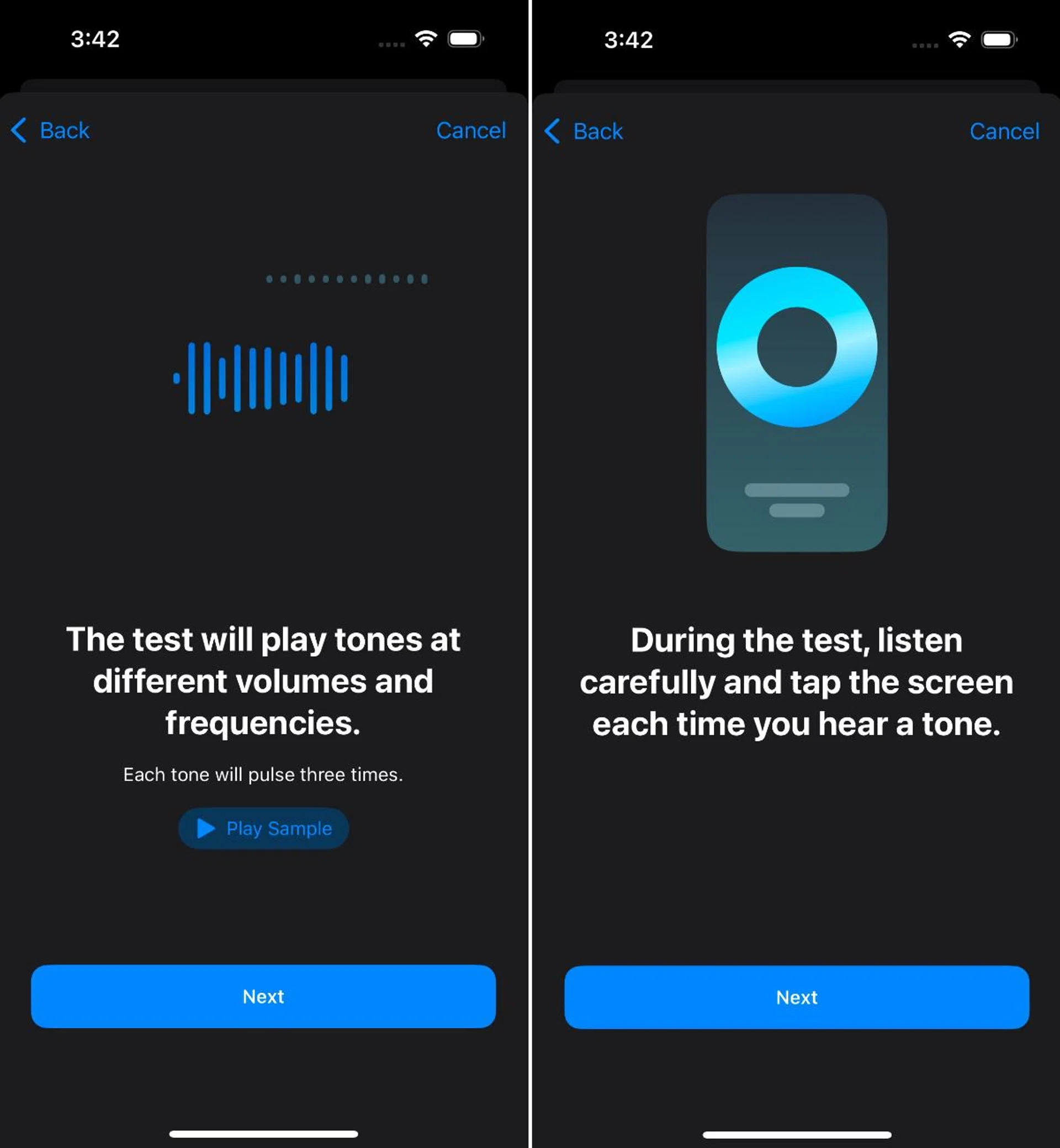 The test has to be taken in a quiet place and takes about five minutes to complete. Photo: HWZ