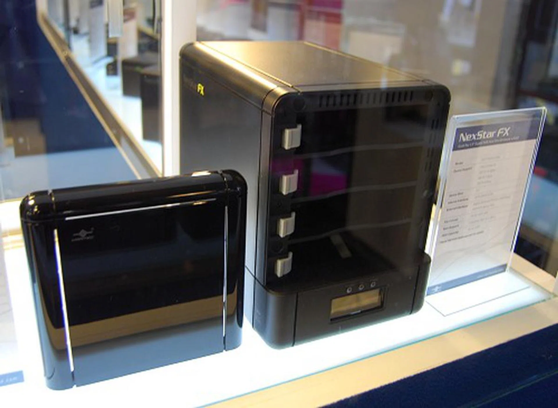 Vantec is also expanding its product lineup into NAS devices by demand from their existing user base and customers. The top of the line option is shown here, the NexStar FX, a quad-bay gigabit NAS with RAID.