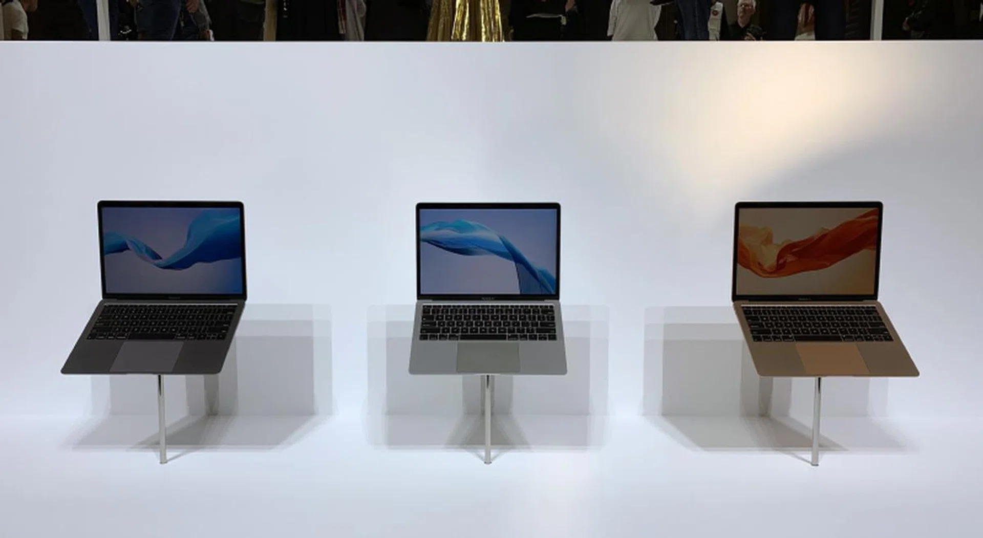 The new MacBook Air comes in three finishes: space grey, silver, and gold.