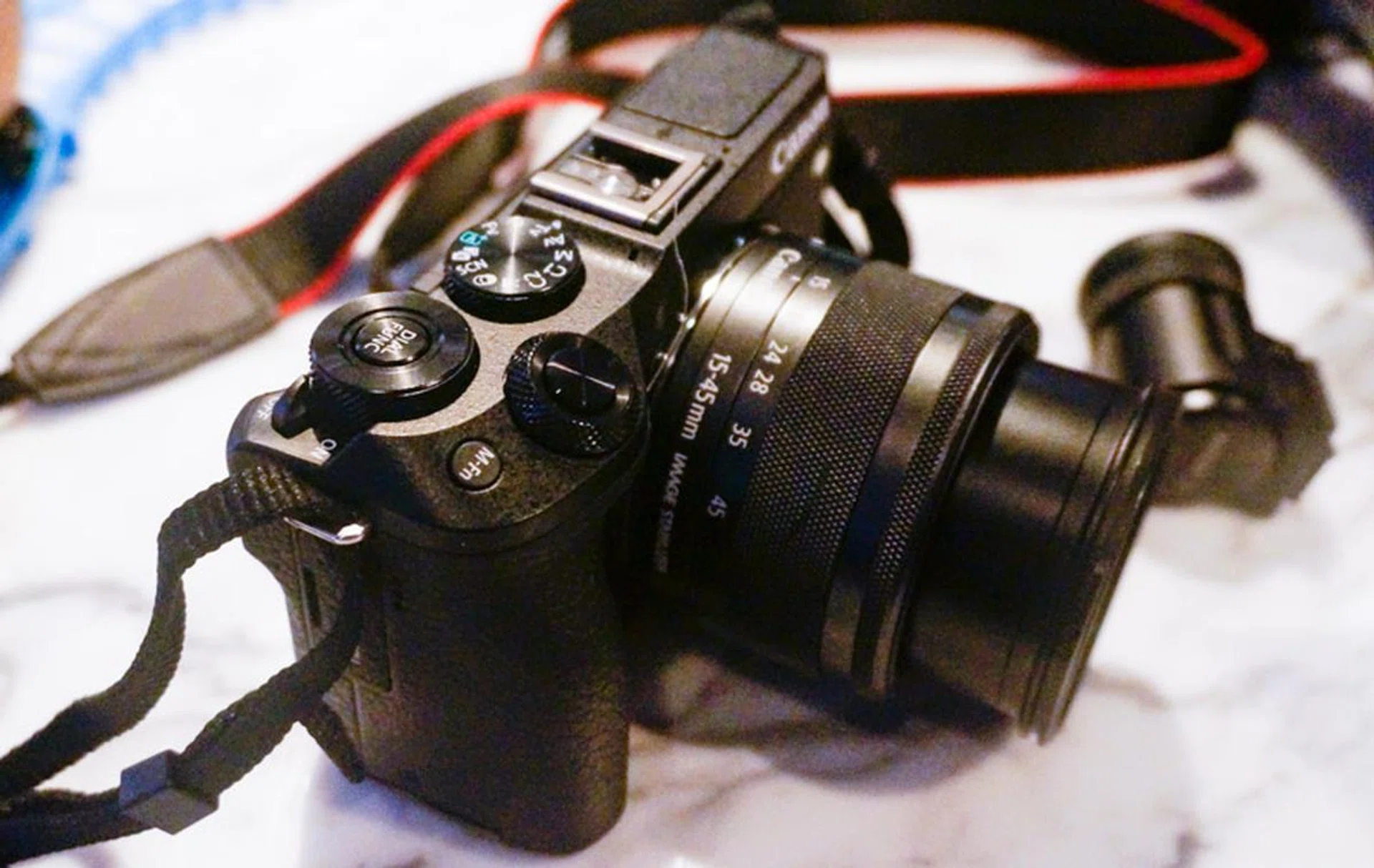 The camera has a fairly deep handgrip. 