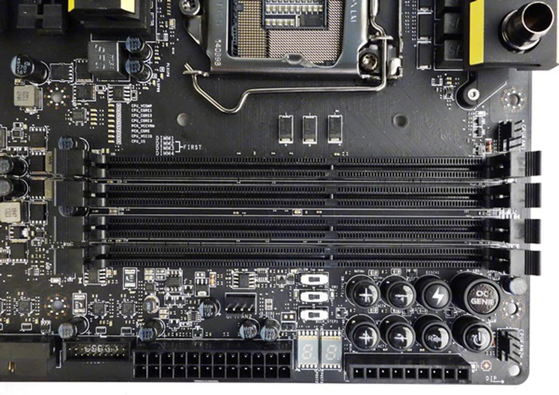 The OC Essentials feature of the board that allows you to overclock the board on the fly in an open workbench environment.