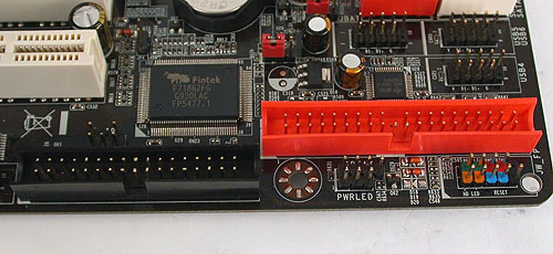 It's not exactly plain vanilla for the Jetway. It does have support for PATA devices and a floppy drive. 