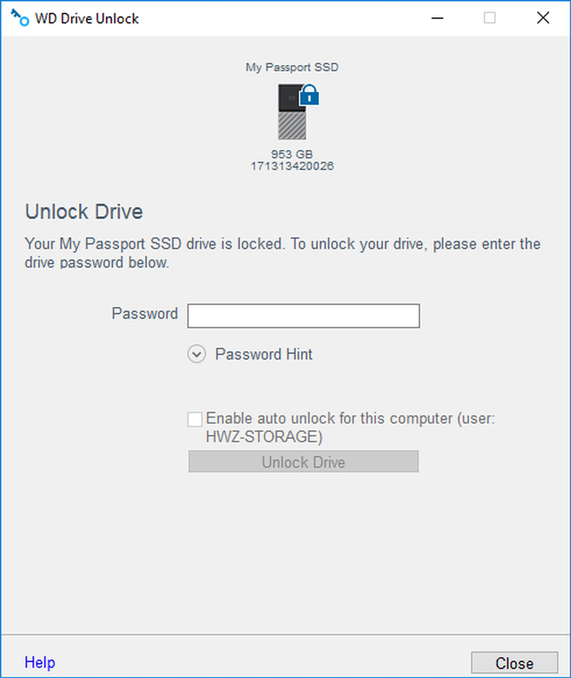 You can password protect your My Passport SSD to prevent unauthorized access.