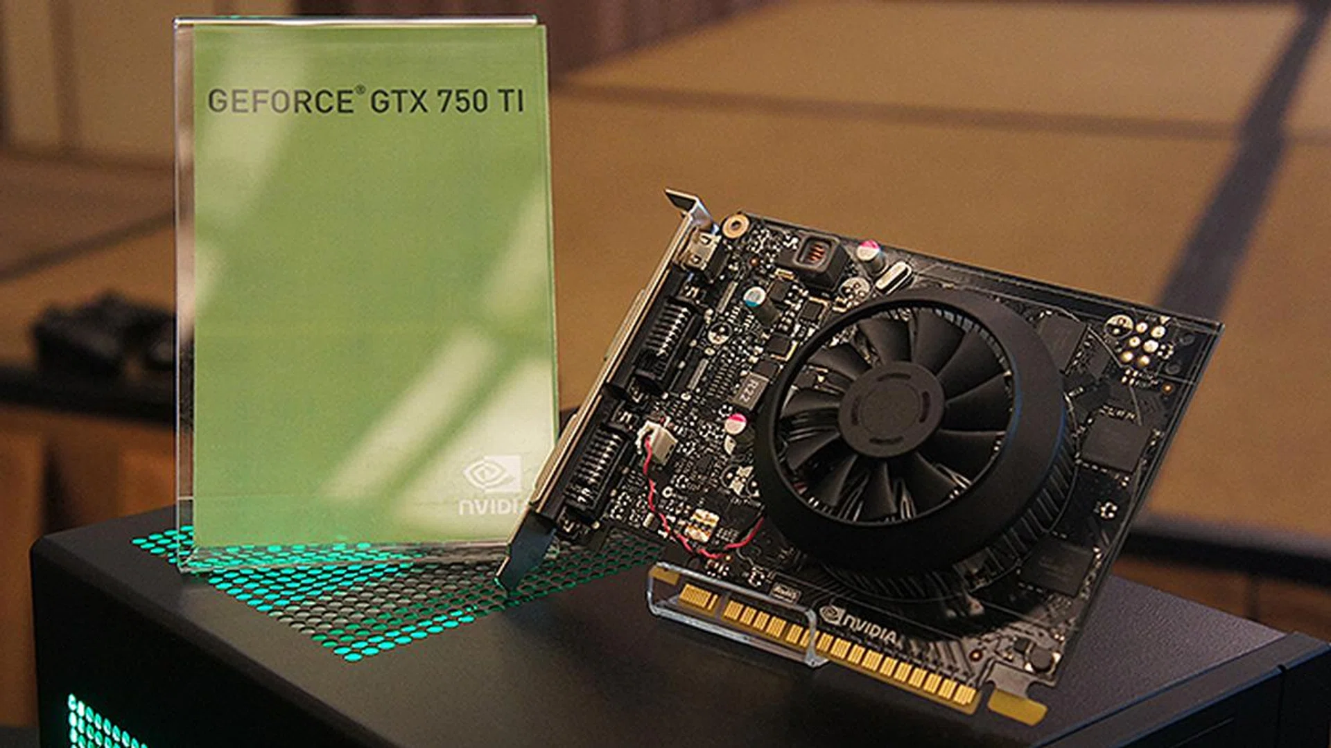 Here's the GeForce GTX 750 Ti as seen at an earlier press event prior to today's official launch.