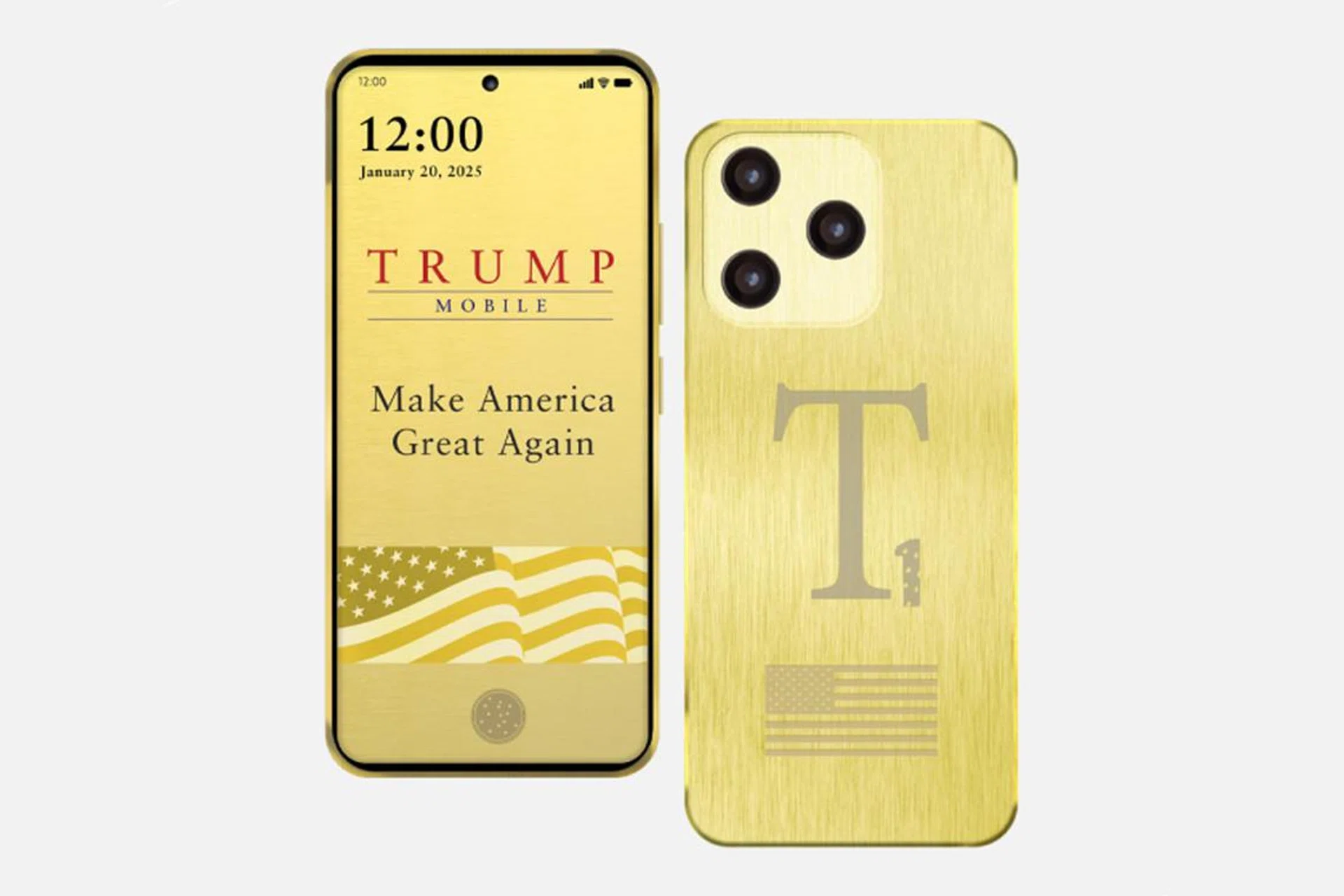 Trump Mobile T1SM Phone. Image: Trump Mobile.