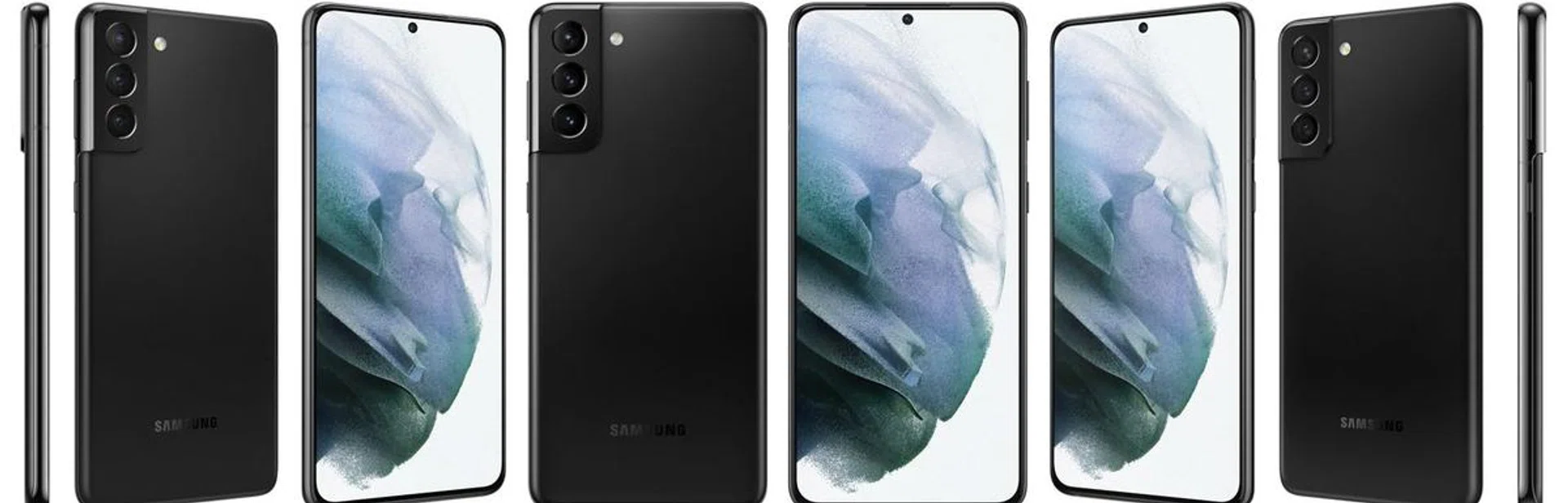 The Samsung Galaxy S21+ 5G in Phantom Black. <br>Image source: @evleaks