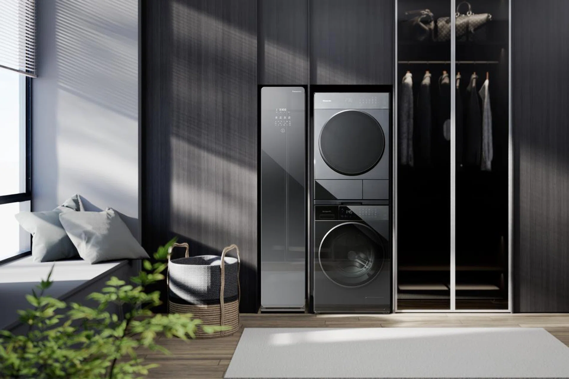 With features such as automated detergent dosing and steam-powered odour removal, Panasonic’s CARE+ Edition laundry care range can help simplify your laundry routine. PHOTO: PANASONIC