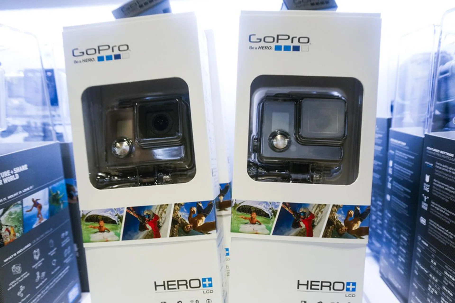 GoPro’s latest Hero+ LCD is also on offer. This captures 1080/60p high-definition video and has a full color LCD so you can even trim video in-camera. It’s going for $450 as usual, but you’ll get a free 3-way mount, head-strap, and quick clip at the show.