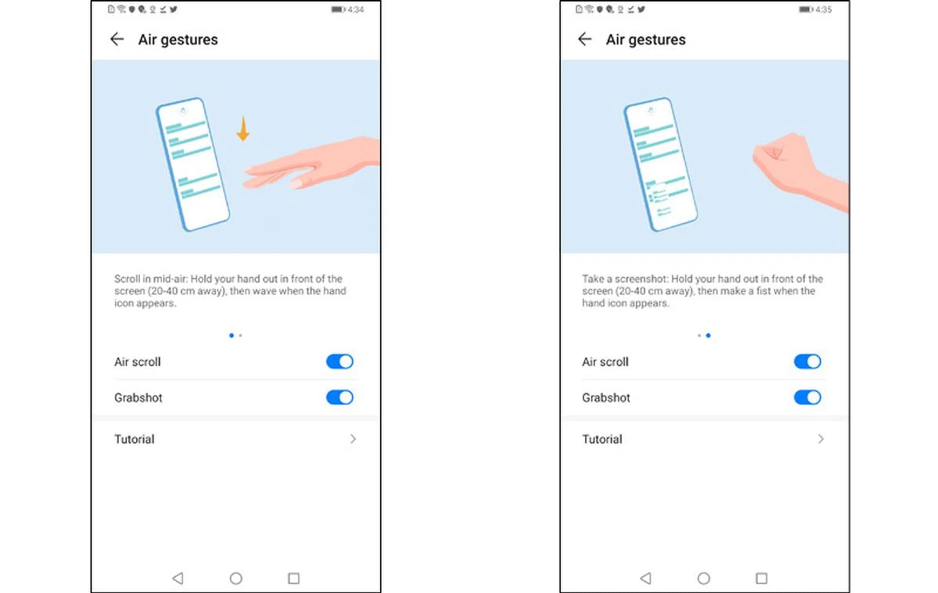 The air gestures are interesting, but don't always work.