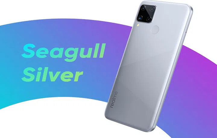 Realme C15 in Seagull Silver (Image source: Realme)