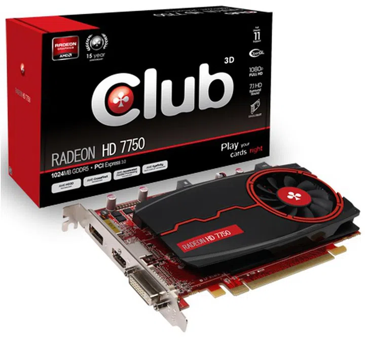 Club 3D Radeon HD 7750
Core Clock: 800MHz
Memory Clock: 4500MHz