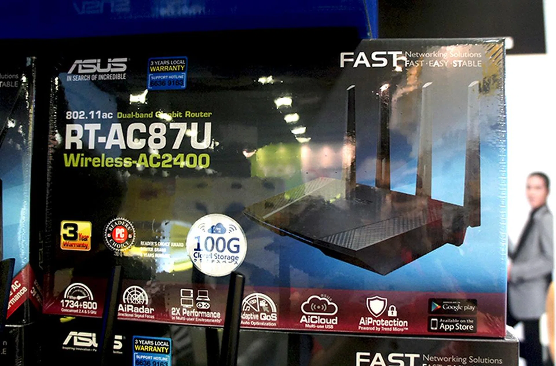 The newly launched RT-AC87U router provides a maximum data link rate of 1.7Gbps on its 5GHz band and it is going for $399 and comes with a free ASUS Cerberus gaming headset worth $99 and McAfee internet security worth $59.