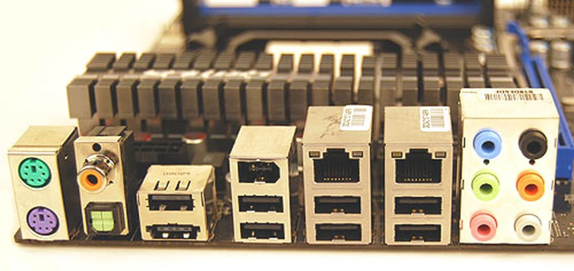 MSI has a rather full complement of I/O ports, from optical and coaxial audio outputs to FireWire, eSATA and of course lots of USB ports. 