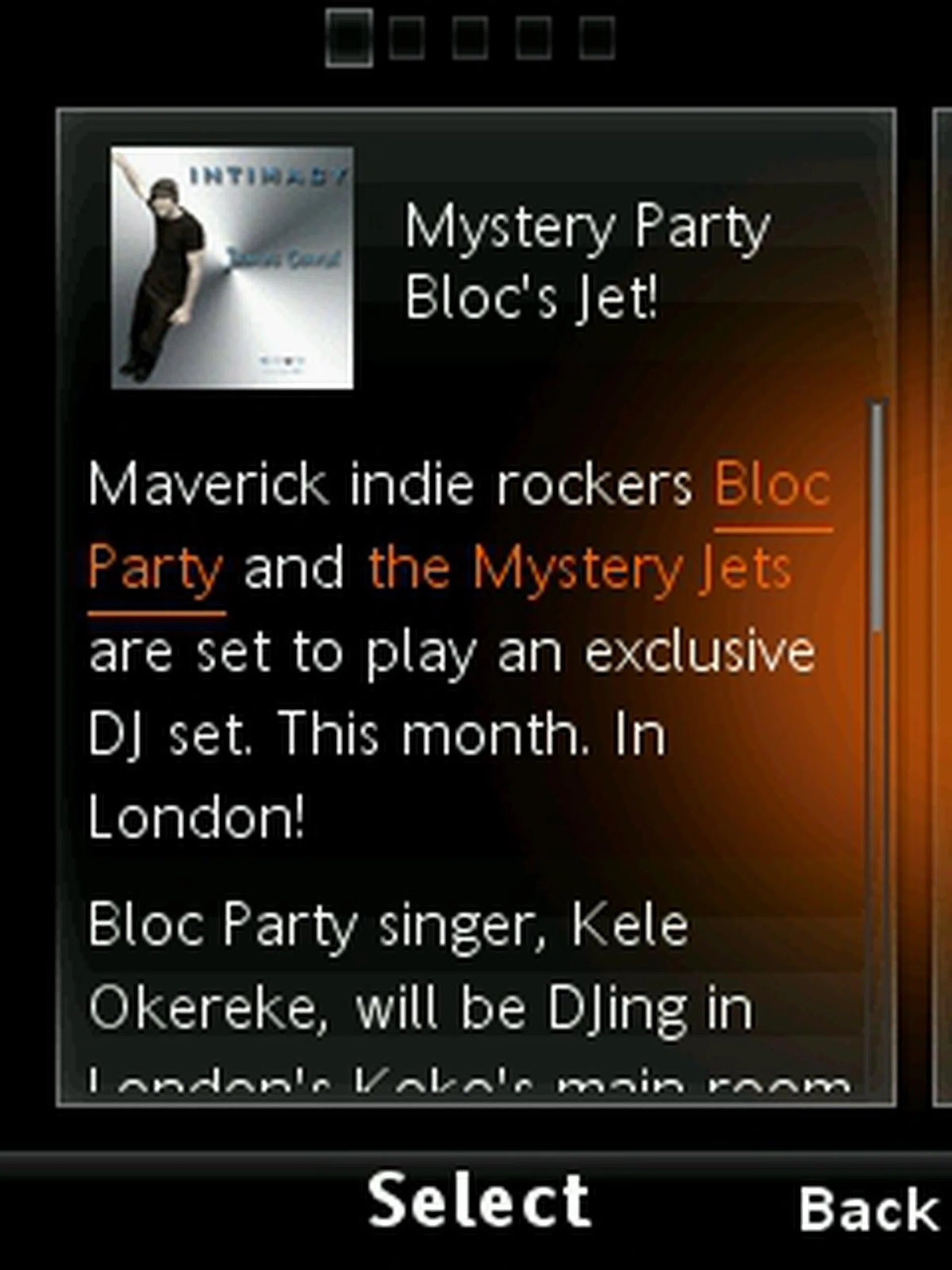 If you need to update yourself on the music scene, the News section within the PlayNow plus service will give you the latest news and even link you to the songs that exists within the music library.