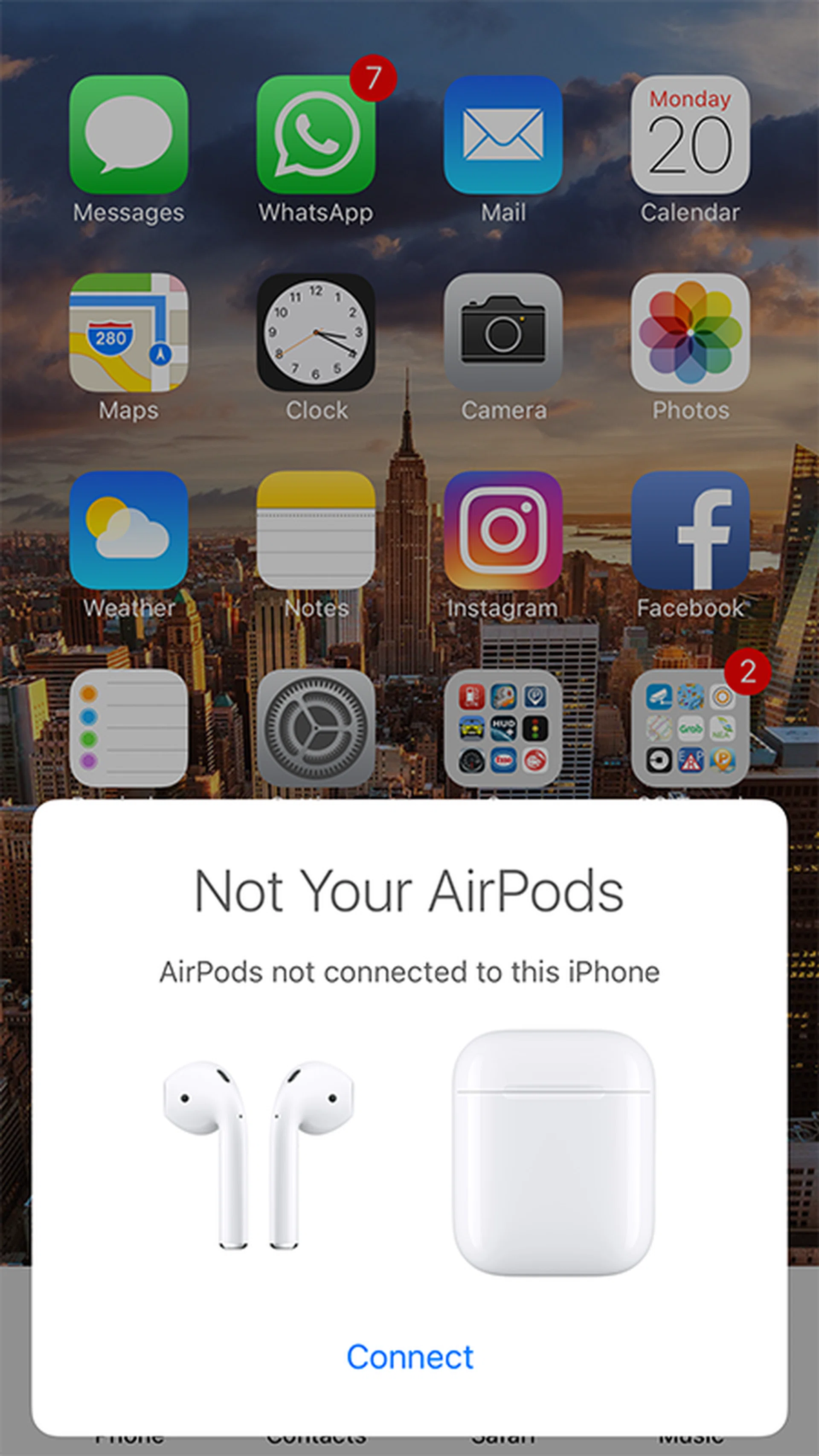 Turn on any W1-equipped headphone near an unlocked iPhone and this pop-up will appear. Simply hit "connect" and you are good to go.