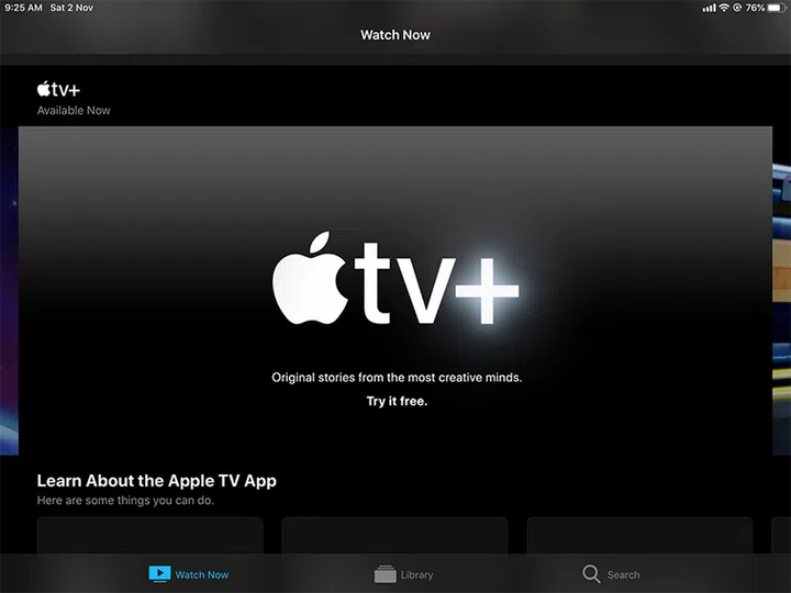 Scroll down to Apple TV+ and tap it.