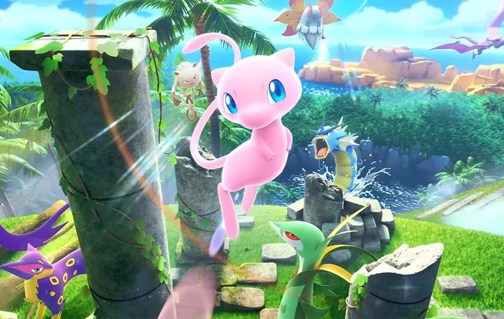The Mythical Island pack includes Mew EX. Image: The Pokémon Company