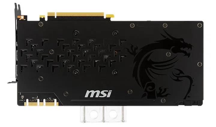 MSI GeForce GTX 1080 Sea Hawk EK X backplate