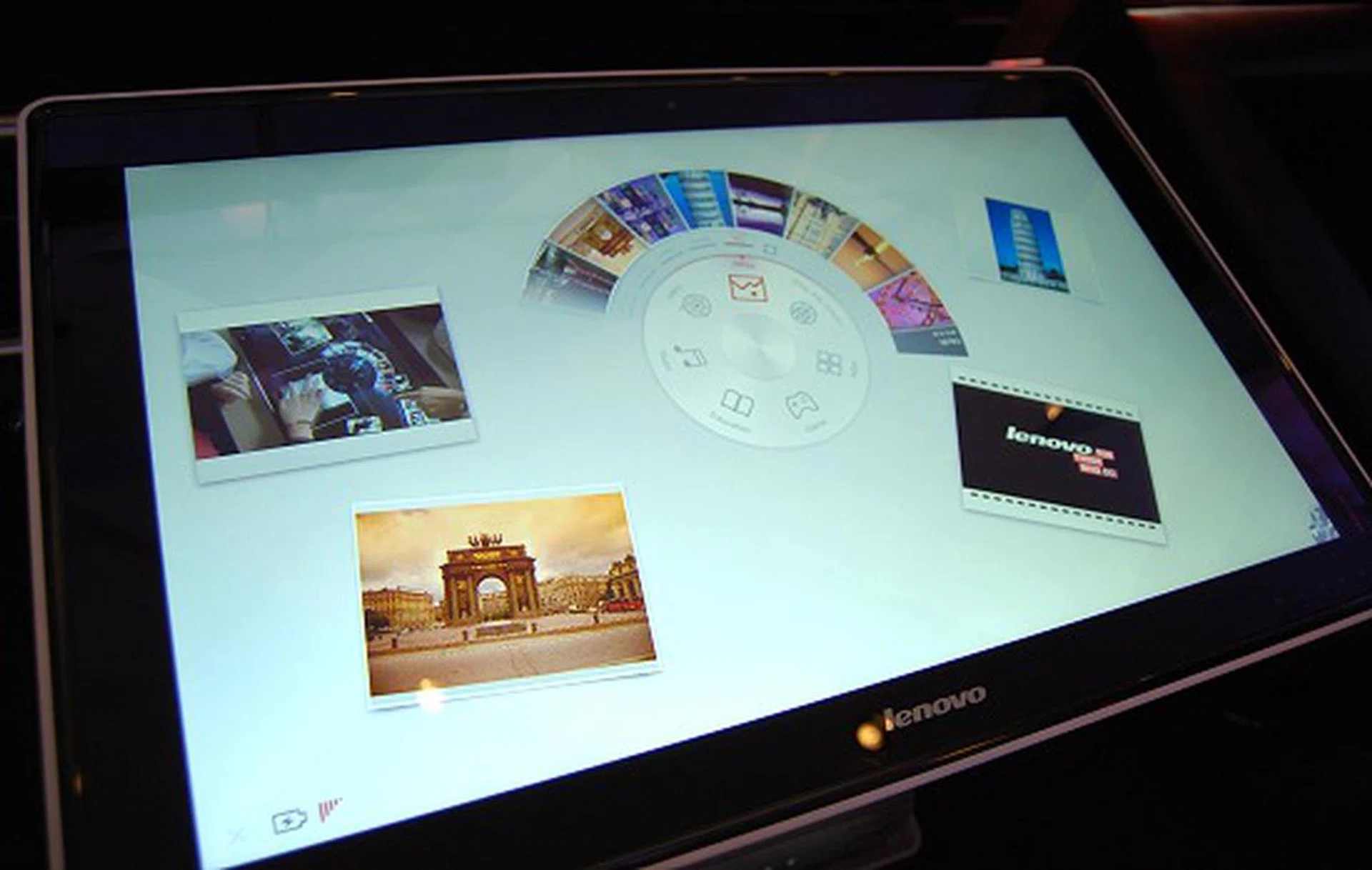 This is the Lenovo Aura that is invoked as soon as the system is laid flat - thanks to the smart hinge system.