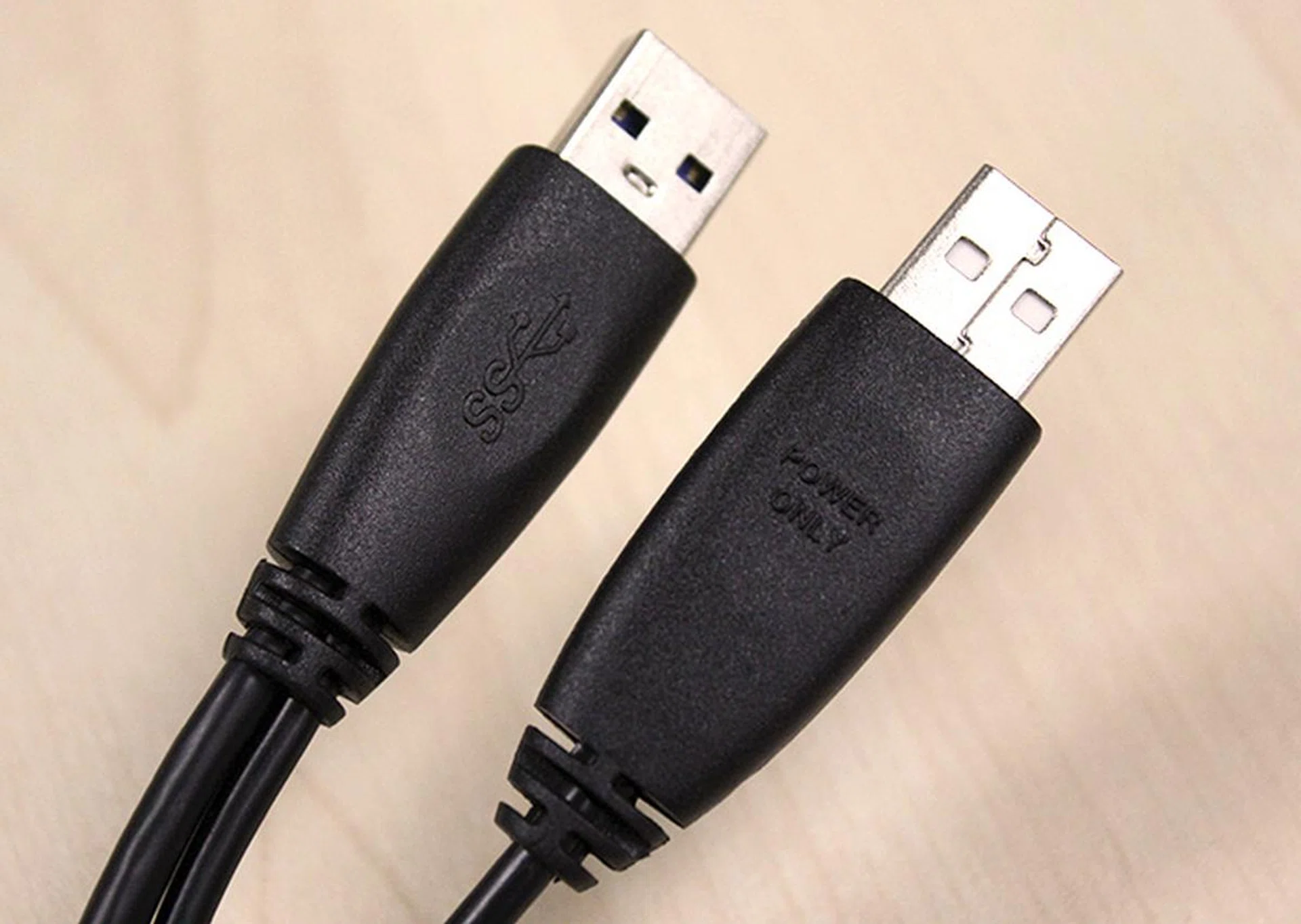 The Backup Plus Fast drive comes with a Y-cable with one connector specifically for power.