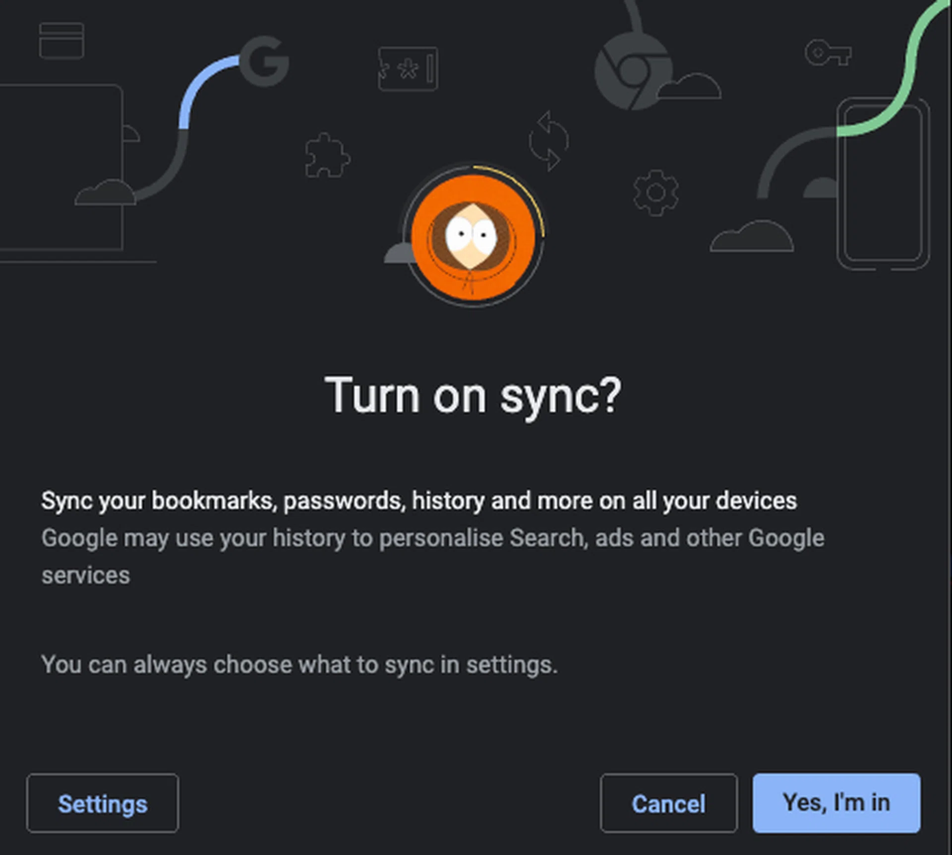 If you enable sync, you can access your bookmarks and browsing history on any device that you have Chrome installed.