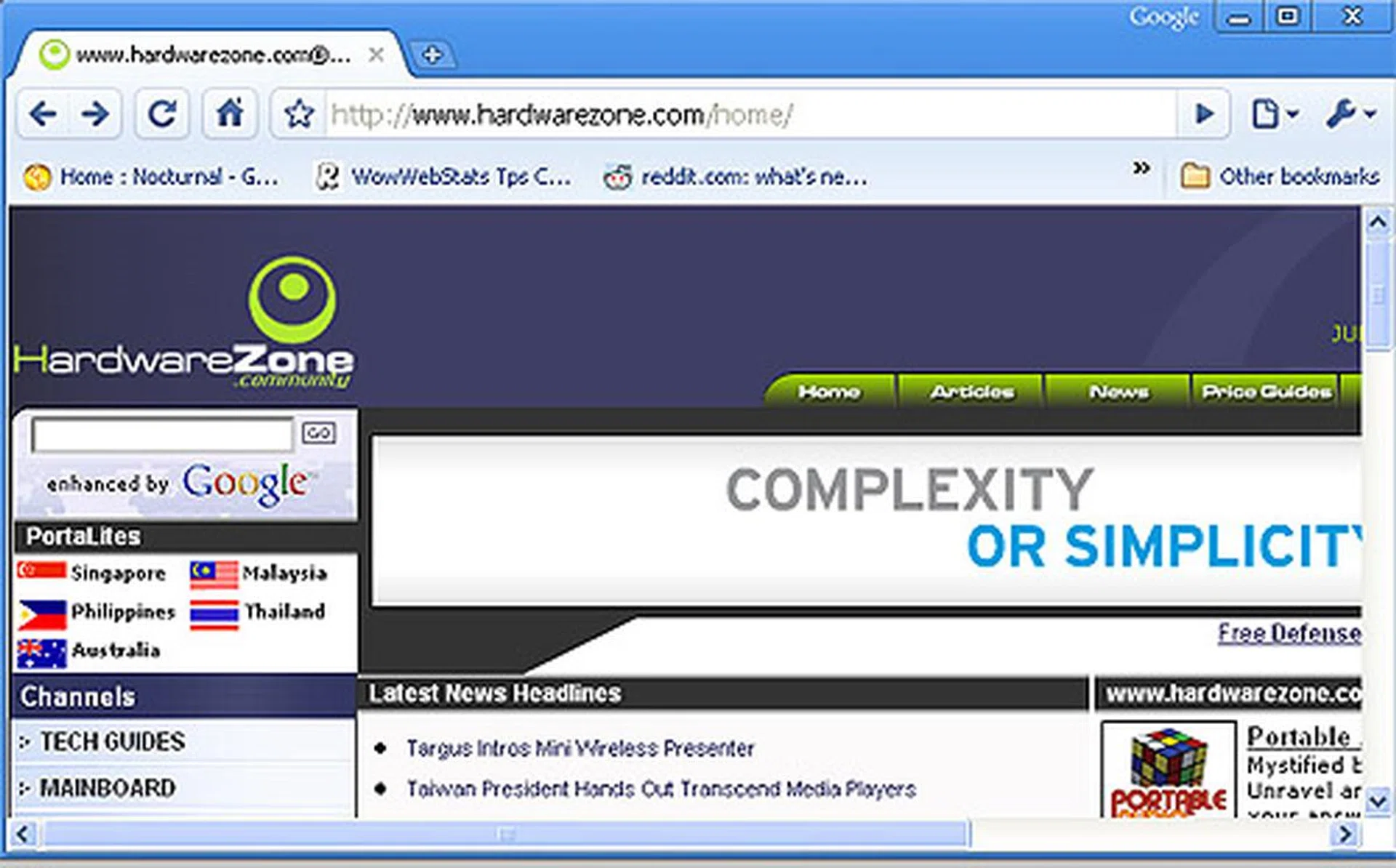 Rendered all fine and dandy on Chrome is our main page.