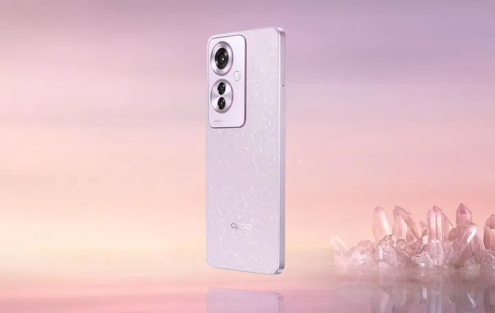 OPPO Reno11 F 5G in Coral Purple. Source: OPPO.