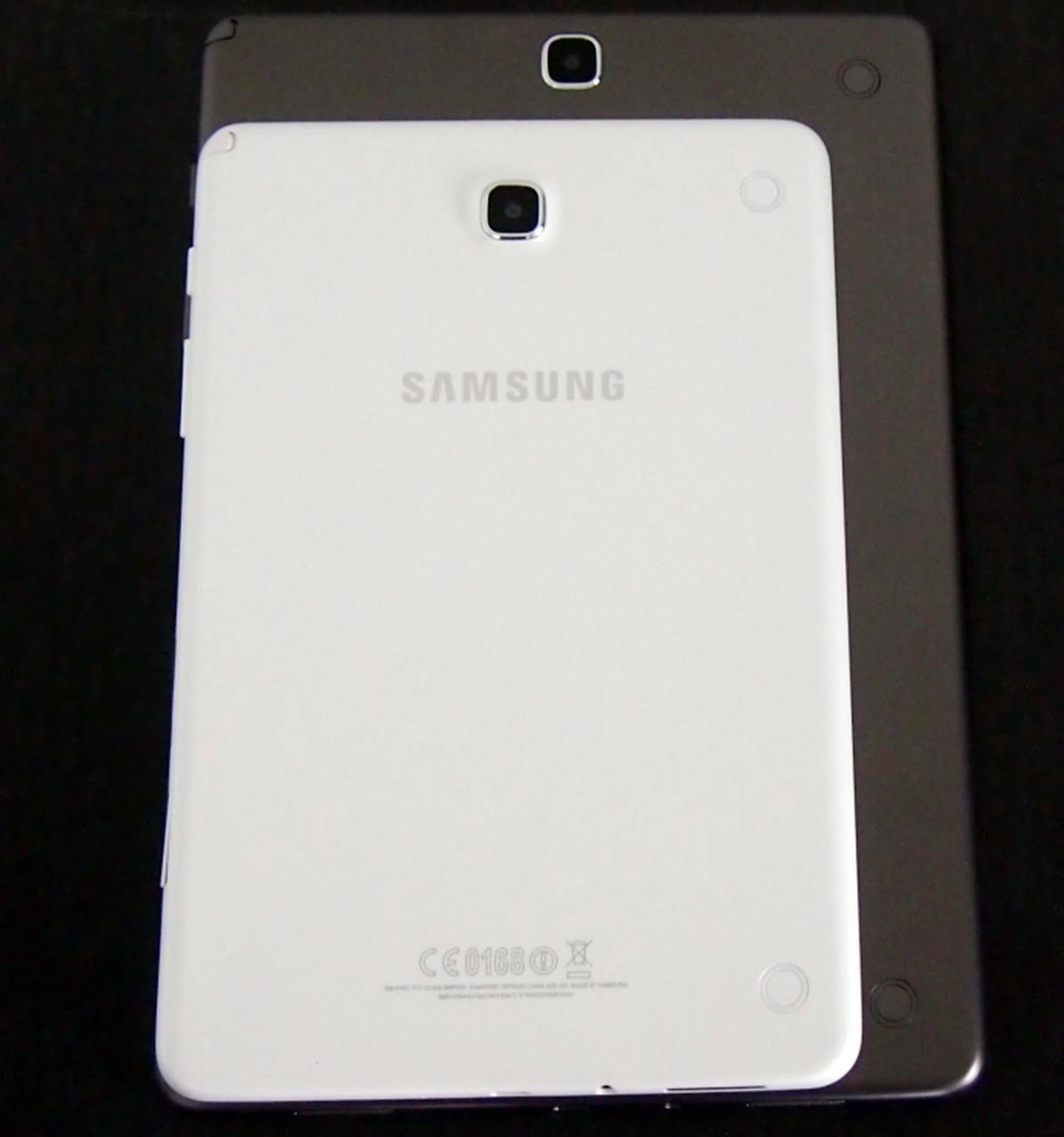Rear view: How the 8-inch model sizes up against the 9.7-inch model.
