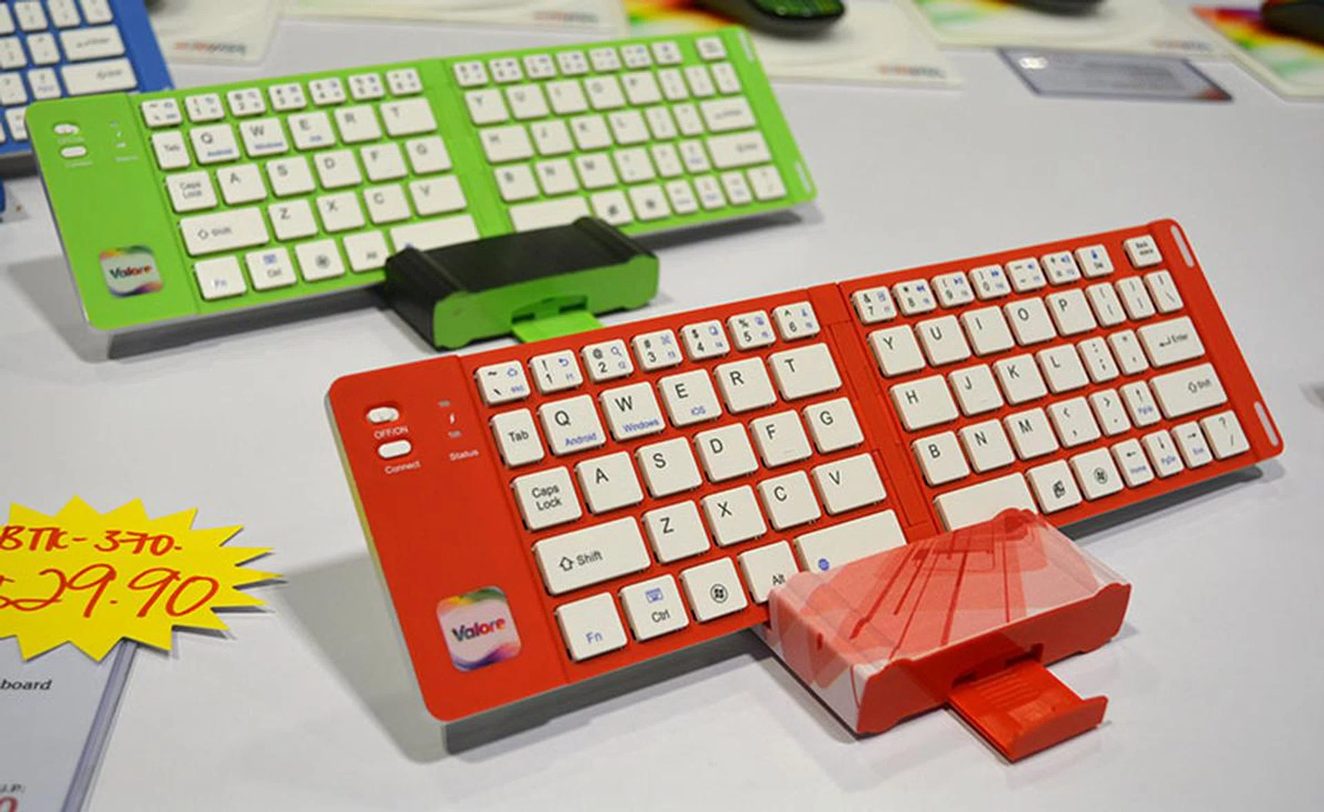 The Valore Foldable Bluetooth Keyboard works with both iOS and Android devices and can help increase your productivity on the go. It operates on Bluetooth 3.0 technology and has a range of up 10m and a working time of up to 60 hours.  This 66-key keyboard is also rather slim, coming in at just 6.5mm thick. You can get it now at CEE 2015 at just $29.90 (usual price $99). 