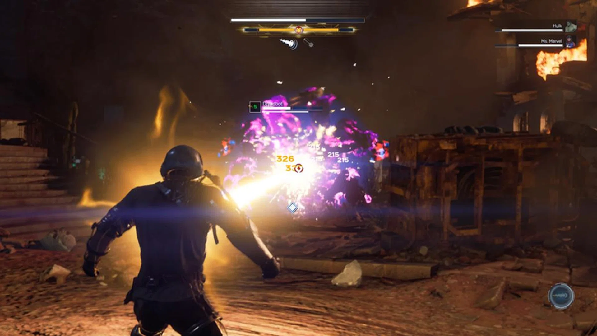 The Avengers' abilities feel great, once you level up enough to unlock the good ones. Iron Man for example, only starts out with his trademark repulsors. Once you unlock his full kit of lasers and rockets however, he shines. 