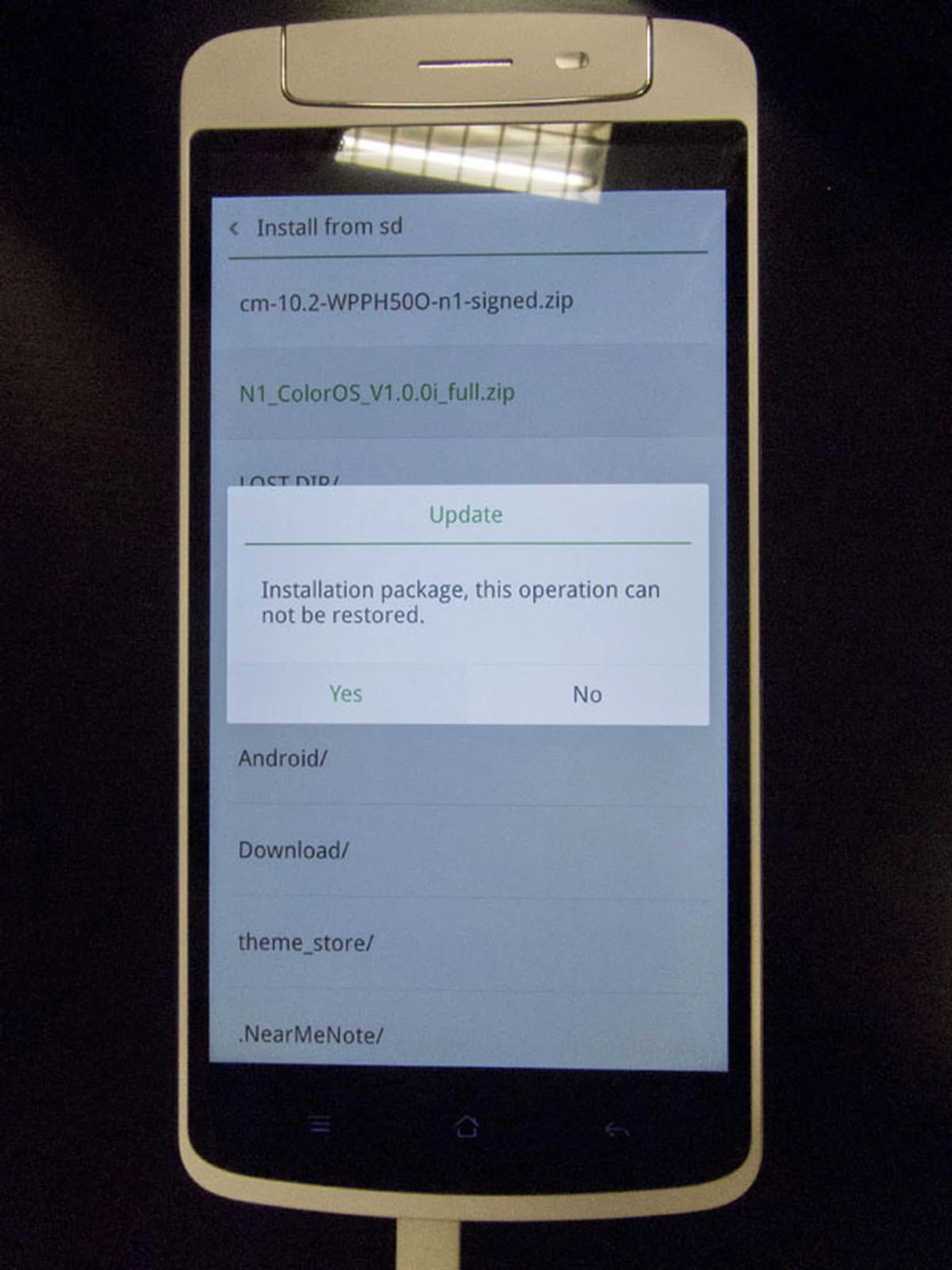 Flashing ROMs is that easy with Oppo N1