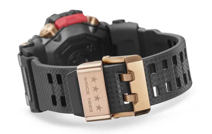 The keeper features four stars denoting 40 years of G-Shock. (Image source: Casio)